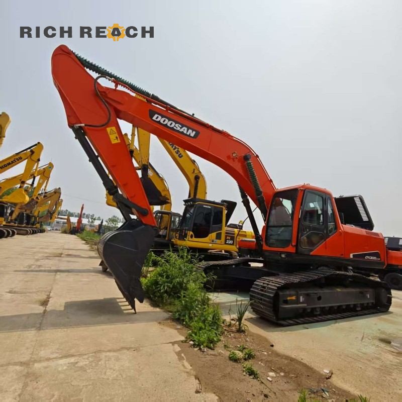 Front view of a 2023 Doosan DX300 crawler excavator with video walkthrough, $41,000 for sale